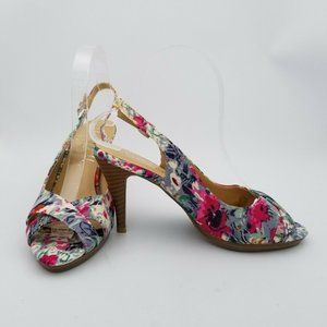 Sam & Libby Womens Evanz Floral Heels Size 7.5M